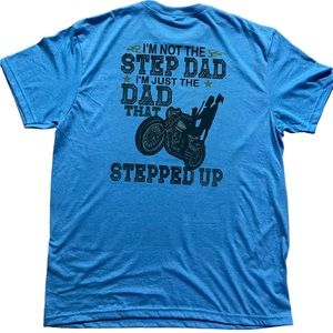 Step Dad Custom made Infused ink T-shirt great for Fathers Day, Birthday